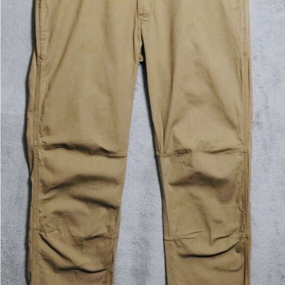 Carhartt Men's Khaki Chinos 36x32 Canvas Straight Fit with tapered leg - Picture 2 of 11